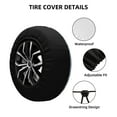 thumbnail image 4 of Bingfone Round Snow Merry Christmas Spare Tire Cover Weatherproof Universal Wheel Protectors For Rv Camper Travel Trailer Suv Truck 15 Inch, 4 of 9
