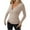 Beige, variant on Going out Tops for Women Deep V Neck Knitted Button Wrap Long Sleeve Slim Stretch Trendy Shirts