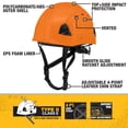 thumbnail image 2 of Casco de seguridad DEWALT DPG22V naranja tipo II clase C ventilado, 2 of 6