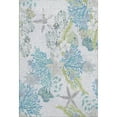 thumbnail image 2 of Addison Rugs Mayfield Washable Coastal Coral Aqua Rectangle Rug, 8' x 10', 2 of 6