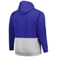 thumbnail image 3 of Men's Royal/White Los Angeles Dodgers Big & Tall Fleece Half-Zip Hoodie, 3 of 3