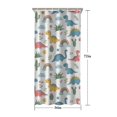 thumbnail image 5 of White Dinosaurs Rainbows Plants Pattern Shower Curtain 36"x72" ,Bathroom Decorative Shower Curtains Set with 12 Hooks,Modern Waterproof Washable Shower Curtain, 5 of 6