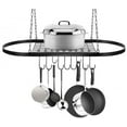thumbnail image 2 of WUZSTAR Kitchen Pot Hanging Storage Rack Holder Square Grid Wall Mount Pot Rack Iron Material Pan Hanger Shelf, 2 of 6