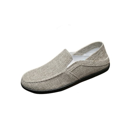 

Bellella Men Flats Slip On Loafers Driving Casual Shoes Lightweight Moccasin Driver Walking Gray 6.5