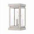thumbnail image 2 of Livex Lighting 20701-91 Outdoor Wall Lantern, Medium, Brushed Nickel, 2 of 4