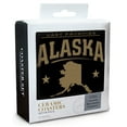 thumbnail image 2 of Alaska State Pride, Gold on Black (Absorbent Ceramic Coasters Set of 4 Matching Images, Cork Back, Kitchen Table Decor), 2 of 3