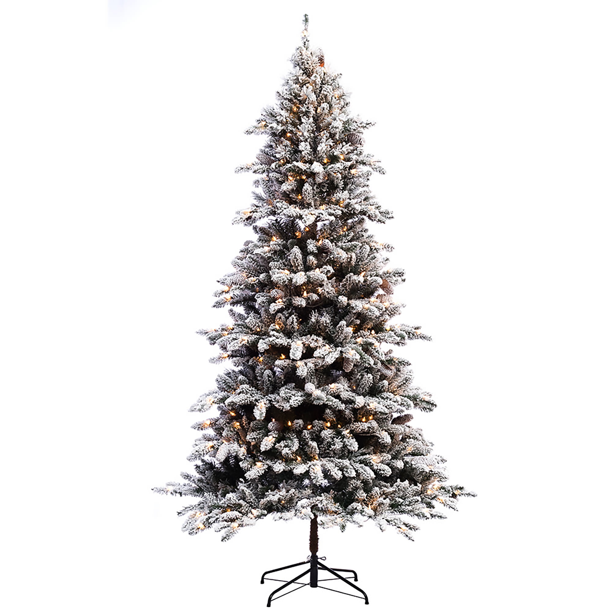 Puleo International 6.5 ft. Prelit Flocked ‎Bennington Fir Artificial