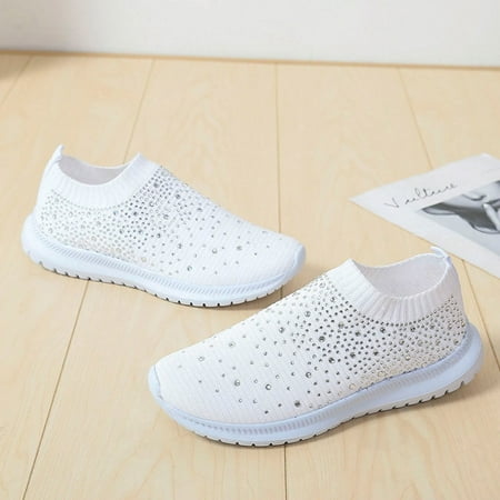 

Vedolay Loafers For Women Flats Women s Loafers Outdoor Casual Fashion Comfort Rubber Sole Flats Shoes White 10.5