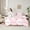 Pink, variant on Erosebridal Cute Bowknot Bedding Sets Twin Size,Ribbon Bowtie Bedding Sets Twin Size,White Pink Bed in a Bag Twin Size For Princess,Microfiber Bedroom Decor Reversible,7-Piece