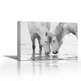 thumbnail image 1 of White Water Horses - Contemporary Fine Art Giclee on Canvas Gallery Wrap - wall décor - Art painting - 27 x 18 Inch - Ready to Hang, 1 of 2