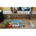 thumbnail image 2 of Snowman with English Bulldog Dish Drying Mat, 2 of 7