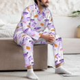 thumbnail image 5 of Mens Pajamas Set, pi day happy Button Down Long Sleeve Loungewear Sleepwear Pjs sets for Men, 5 of 5