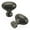 Black, variant on Hickory Hardware Williamsburg Collection Knob, 1-1/4" X 13/16" Oval - Black Nickel Vibed