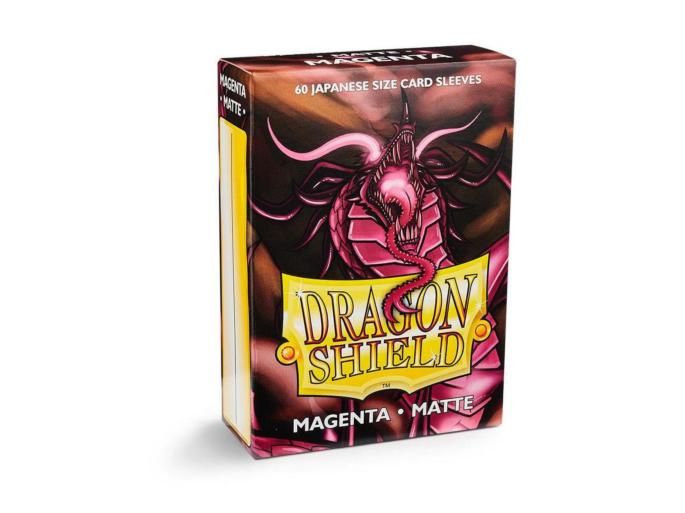 Dragon Shield Bundle: 2 Packs of 60 Count Japanese Size Mini Matte Card Sleeves - Matte Magenta