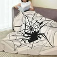 thumbnail image 6 of Salouo Spiders On The Web 1 Print Bed Blankets,Flannel Blanket Comfortable Air Conditioning Blanket Lightweight Blanket for Sofa Bed Travel & Couch -50"x40", 6 of 8