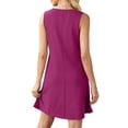 thumbnail image 3 of Fantaslook Pleated Tank Dresses for Women Fashion Summer Sleeveless Sundress Casual Beach Dress with Pockets, 3 of 8