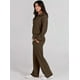 thumbnail image 3 of Conjunto de chándal de 2 piezas para mujer, otoño de 2023, sudadera holgada con media cremallera y pantalón de chándal de pierna ancha, conjunto de chándal para estar en casa., 3 of 4