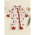 thumbnail image 2 of Bagilaanoe Newborn Baby Girls Boys One-pieces Print Long Sleeve Jumpsuit 3M 6M 12M 18M Infant Romper Casual Clothing, 2 of 8