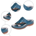 thumbnail image 5 of Rokment Beach Orthopedic Flip Flops for Women 2026 Comfortable Boho Summer Leather Platform Wedges Arch Support Walking Dress Slip on Sandals A Size 6, 5 of 7