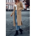 thumbnail image 3 of Open Front Long Cardigan Sweaters for Women Ribbed Knit Oversized Fall Casual Coat with Pockets, 3 of 6