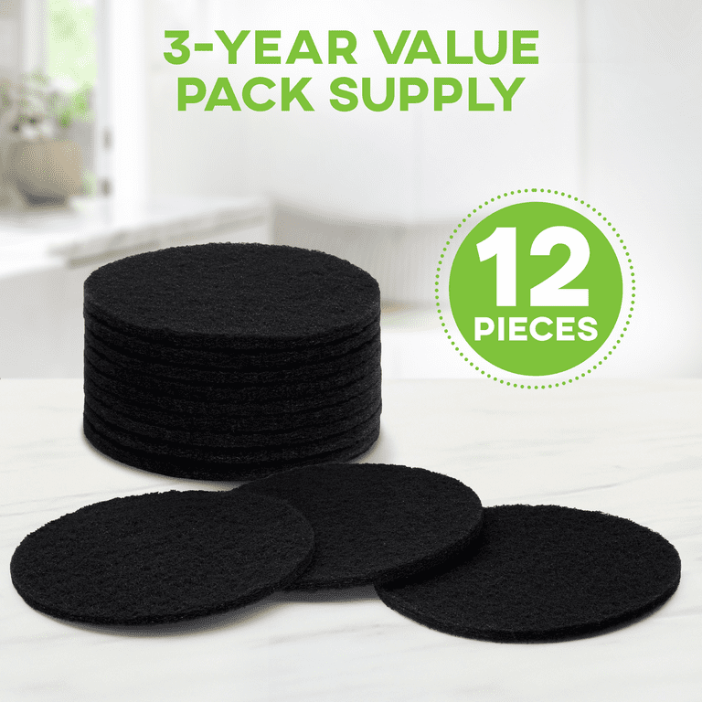 Third Rock Charcoal Filter Replacements for Kitchen Compost Bin - 12 Pack -  5.1 inches in Diameter, Designed to Fit 1 Gallon Third Rock Compost Bin, Premium Extra Thick Filters