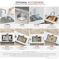 thumbnail image 6 of Stylish Dual Mount 27" Stainless Steel Single Bowl Kitchen Sink with Grid & Strainer S-406TG, 6 of 14