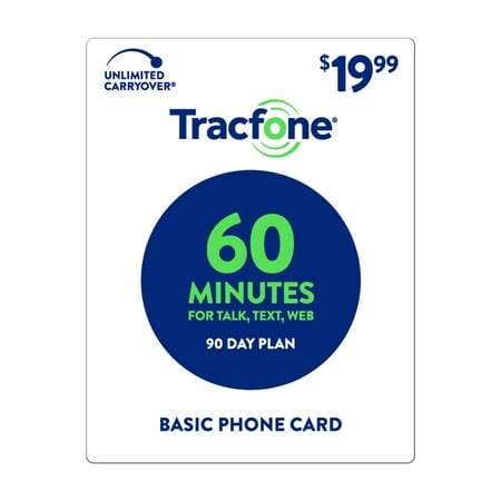 TracFone $19.99 Basic Phone 60 Minutes Plan (Email (Best Verizon Prepaid Phone Plan)