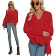 thumbnail image 4 of LICHENGTAI Autumn Winter Women Scarf Wrap with Sleeve, Lady Fashion Solid Color Knitted Wrap Scarf Knitted Shawl Cape with Sleeve Warm Elastic Neck Warmer Scarf, 4 of 16