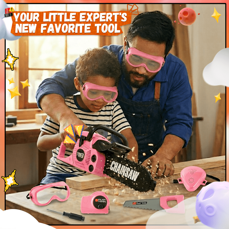 Toy Chainsaw Gardening Set for Kids – YCFUN Realistic Pretend Play