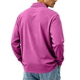 thumbnail image 3 of CCRFTGI Mens Polo Shirts Long Sleeve Polo Shirt Lightweight Casual Golf Shirts Collared T Shirt Purple M, 3 of 6
