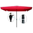 thumbnail image 3 of 10 x 6.5ft Rectangular Patio Umbrella,Outdoor Market Umbrellas with Crank and Push Button Tilt,Waterproof Sunshade Canopy for Garden, Lawn, Deck, Backyard & Pool,Red, 3 of 4