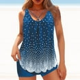 thumbnail image 1 of DPTALR Women Conservative Print Strappy Back Set Two Piece Swimsuits Swimdress, 1 of 5