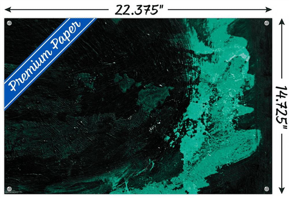 Urban - Green Splatter Wall Poster with Push Pins, 14.725" x 22.375"