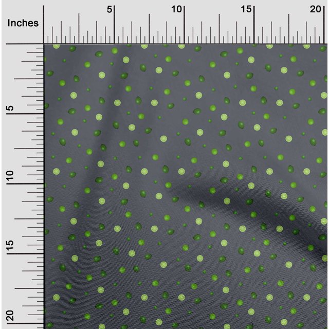 oneOone Georgette Viscose Fabric Lemon Vegetable Print Fabric by Yard 42 Inch Wide
