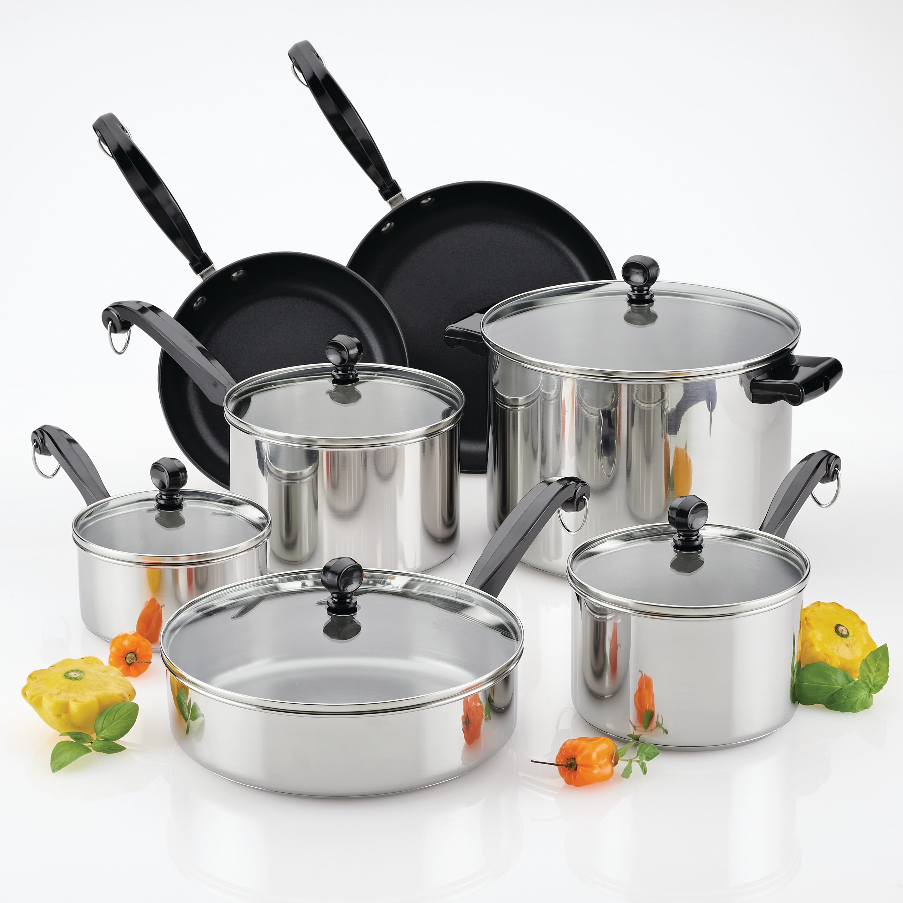 Farberware Classic Stainless Steel 12-Piece Cookware Set