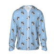 thumbnail image 1 of KLL Imprimé Chiot Bouledogue Français Hommes Femmes UPF 50+ Protection Solaire Veste à Capuche Manches Longues Pêche Randonnée Performance Chemise-Moyen, 1 of 7