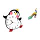 thumbnail image 1 of Reloj de pared,Reloj de pared silencioso y decorativo que no hace tictac,Reloj de pared silencioso de pingüino pequeño Reloj de madera,Estatua del pavo real,Estatua de pavo real,adorno de, 1 of 8