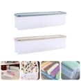thumbnail image 4 of 2 piezas de plástico bañeras de helado cajas a prueba de polvo de cajas de fideos recipientes de helado, 4 of 6