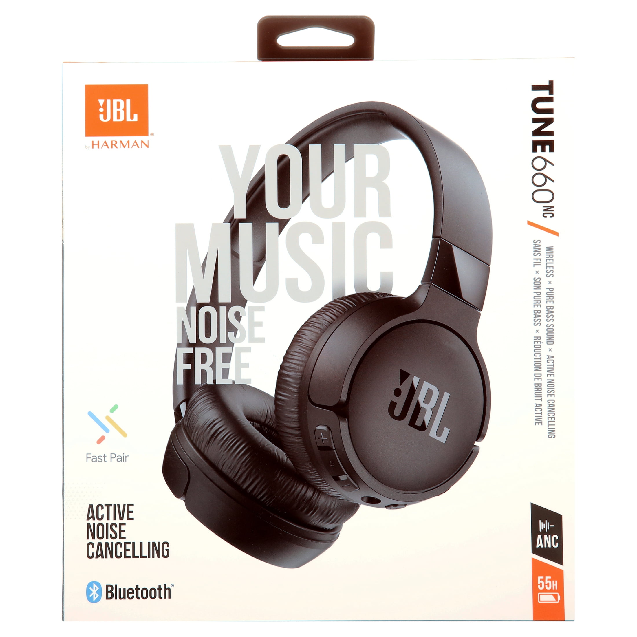JBL Tune 660NC - Wireless, on-ear, active noise-cancelling headphones. - Black JBL Tune 660NC - Wireless, on-ear, active noise-cancelling headphones. - Black