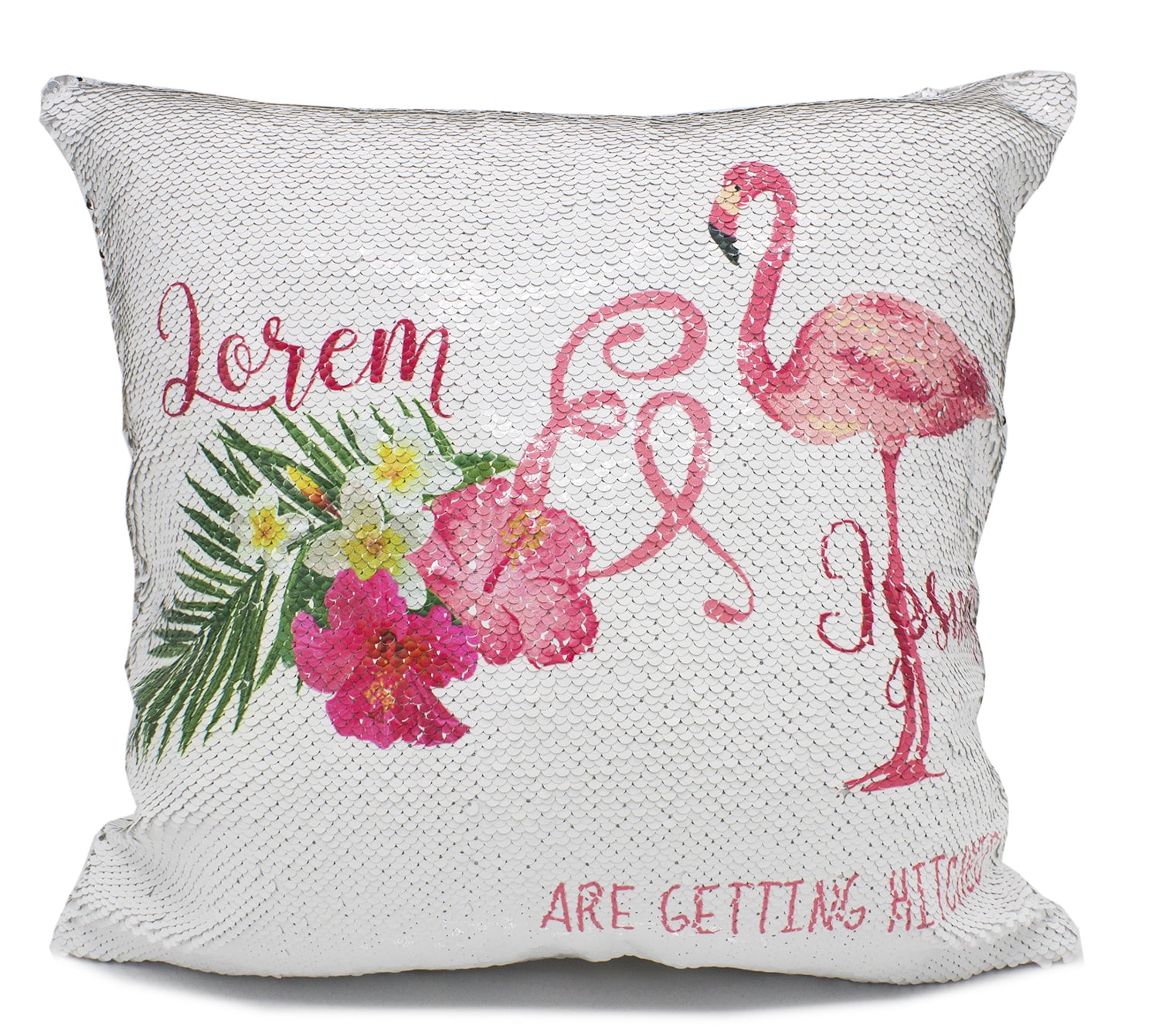 Sequin flamingo hot sale pillow