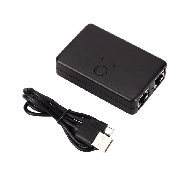 Caja De Interruptores De Interfaz De Red De Dos Puertos Adaptador De Interfaz De Red Portátil Negro Noticed EL011530-00