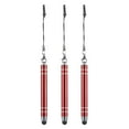 thumbnail image 1 of Unique Bargains 3 Pcs Stylet Métallique pour Téléphone Écran Tactile Rétractable en Alliage d'Aluminium Mini Stylos Capacitifs, Rouge, 1 of 7