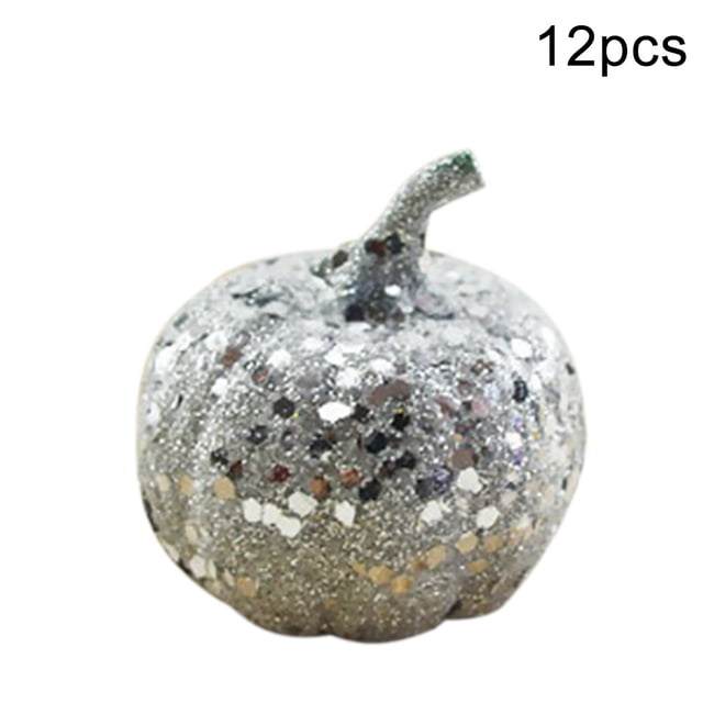 de calabaza de simulación de Halloween Acción de Gracias de espuma artificial pequeñas calabazas accesorios de decoración de fiesta 12 Piezas seitruly HA8722-01B
