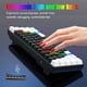thumbnail image 5 of UHM 60% Teclado Mecánico para Juegos con Cable, Mini Teclado Retroiluminado RGB con Interruptor Azul/teclas Multimedia, Teclado Pequeño Ultracompacto Impermeable de 61 Teclas para Jugadores de PC/Mac, Mecanógrafo, Viajes, Blanco y Negro, 5 of 9