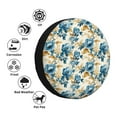 thumbnail image 4 of Naloa Vintage Blue Flowers PVC Leather Spare Tire Wheel Cover Spare Tire Cover, for Car Truck SUV Camper Trailer Universal Fit(14-17in)-17 inch, 4 of 6