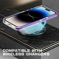 thumbnail image 6 of ELEHOLD for iPhone 13 Pro Max Clear Case Hybrid PC Back Transparent Anti-Yellowing Clear Support Wireless Charging Magnetic MagSafe Slim Shockproof Protective Case,orange, 6 of 7