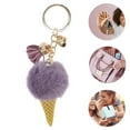 thumbnail image 3 of Unique Bargains 1 Pc Fashion Tassel Ice Cream Cone Handbag Charm Bag Accessories Purple, 3 of 5