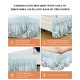 thumbnail image 5 of Ocean Starfish Anchor Bed Skirt Queen Size 18" Drop Coral Flower Blue Theme Retro Ruffled Wrap Around Bed Skirts Adjustable Elastic Bedskirt Dust Ruffle for Queen Size Bed, 5 of 7