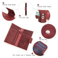 thumbnail image 2 of Contact's Leather Family 4 Passport Holder With Airtag,Travel Passport Wallet RFID Blocking (Red), 2 of 8