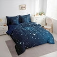 thumbnail image 3 of jejeloiu Starry Sky 7-Piece Twin Bedding Sets,Galaxy Universe Bedding Comforter Set,Blue White Sheet Sets For Teens,Super Cozy Room Decor Reversible, 3 of 8